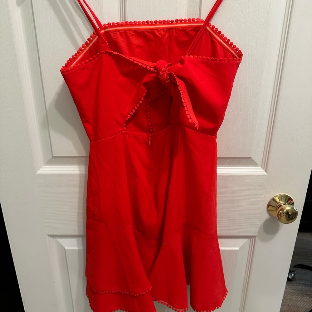 Red Ruffle Dress - Picture 2 of 3